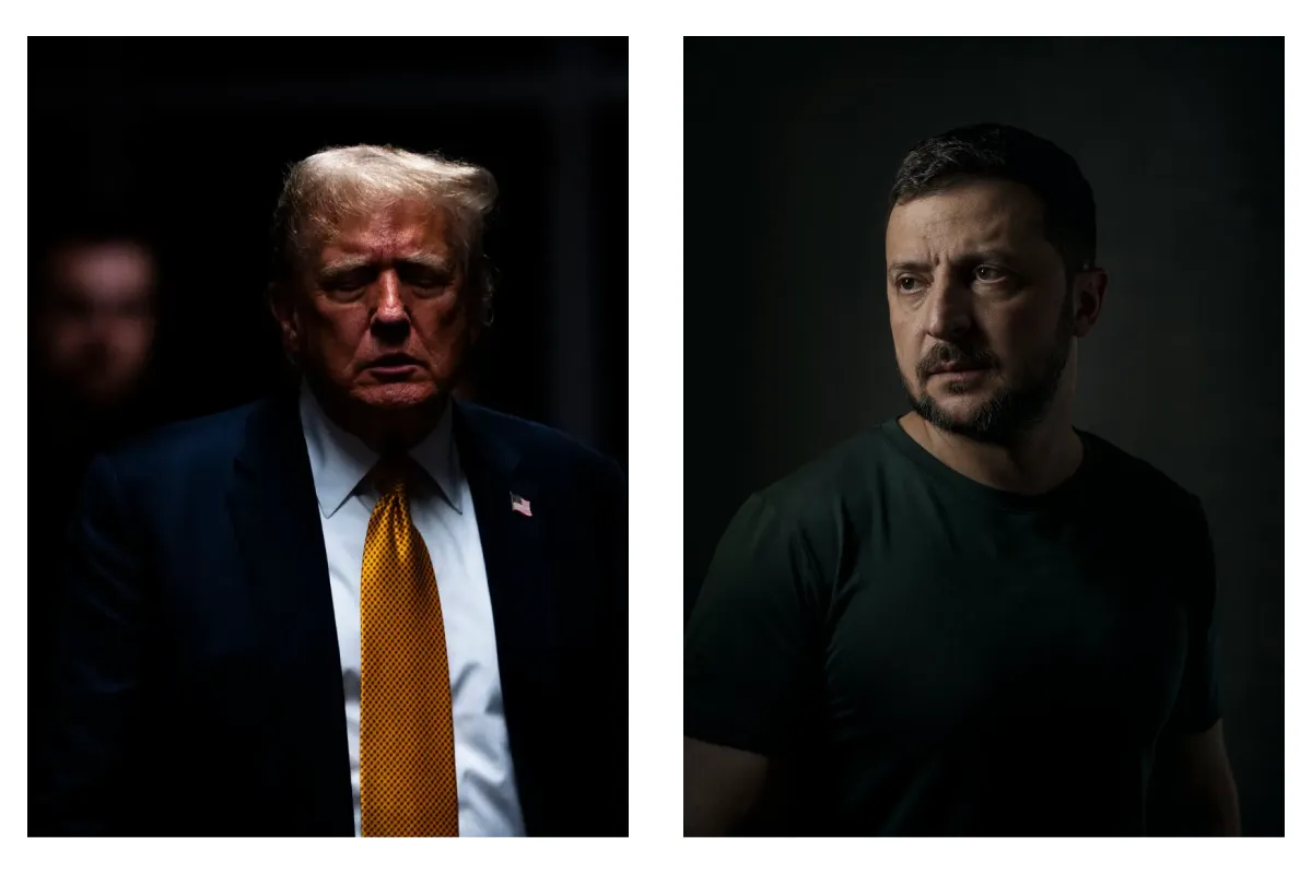Дональд Трамп у Манхеттені; Володимир Зеленський в офісі президента